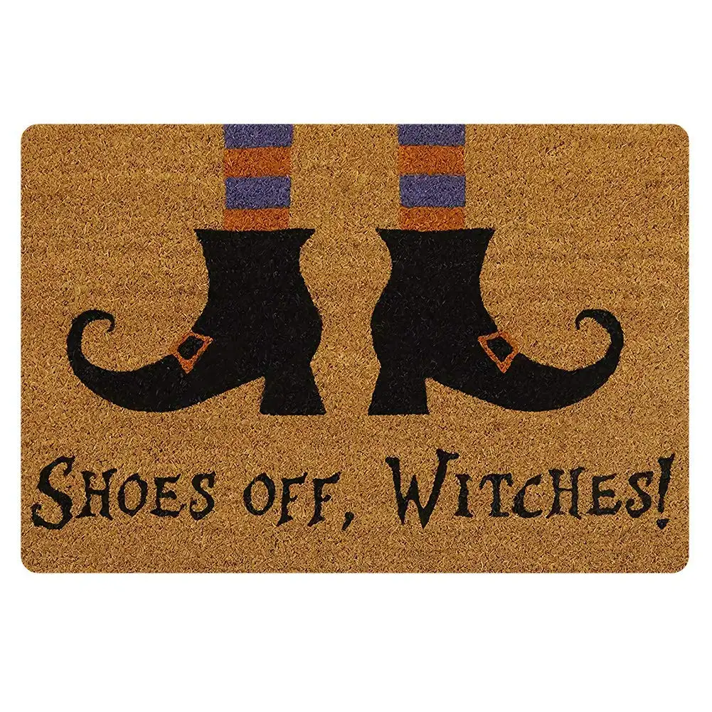Funny Shoes Off Witches Bathroom Anti-Slip Sink Front Mat Carpet Area Rug Kitchen Non-Skid Floor Brown for Halloween | Дом и сад