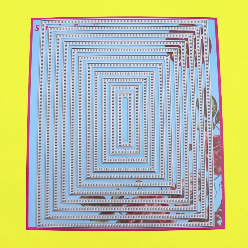 Large Cutting Dies Dashing Rectangle Scrapbook DIY Cardmaking Paper Craft Surprise Creation | Дом и сад