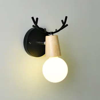 

modern glass wall sconces crystal wall sconce lighting nordic decoration home wood crystal aisle bedroom bedside wall lamp