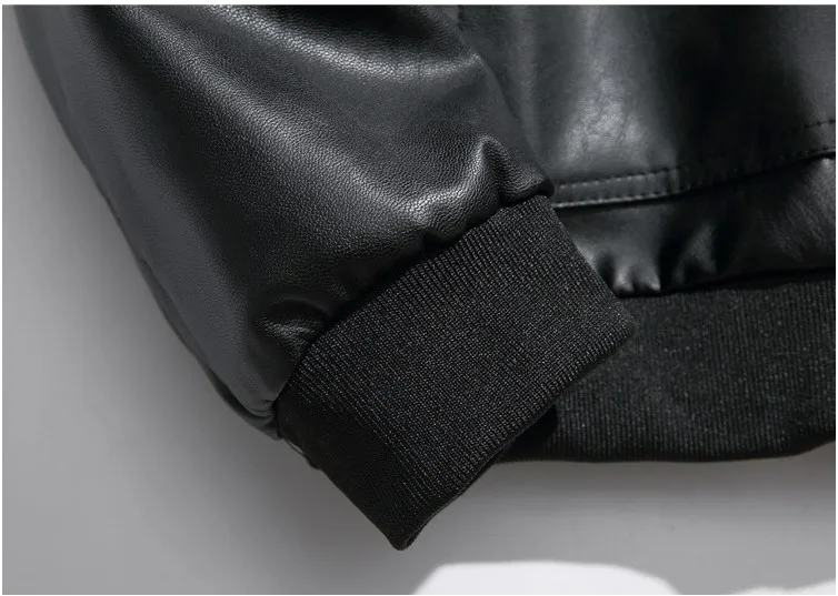 Черные и зеленые мотоциклетные 4XL ПУ мужские зимние кожаные куртки значок шаблона пальто Высококачественная байкерская куртка из искусственной кожи DS50872