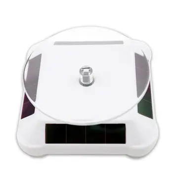 

fashion New Solar Showcase 360 Turntable Rotating Jewelry Watch Ring Display Stand Big Sale