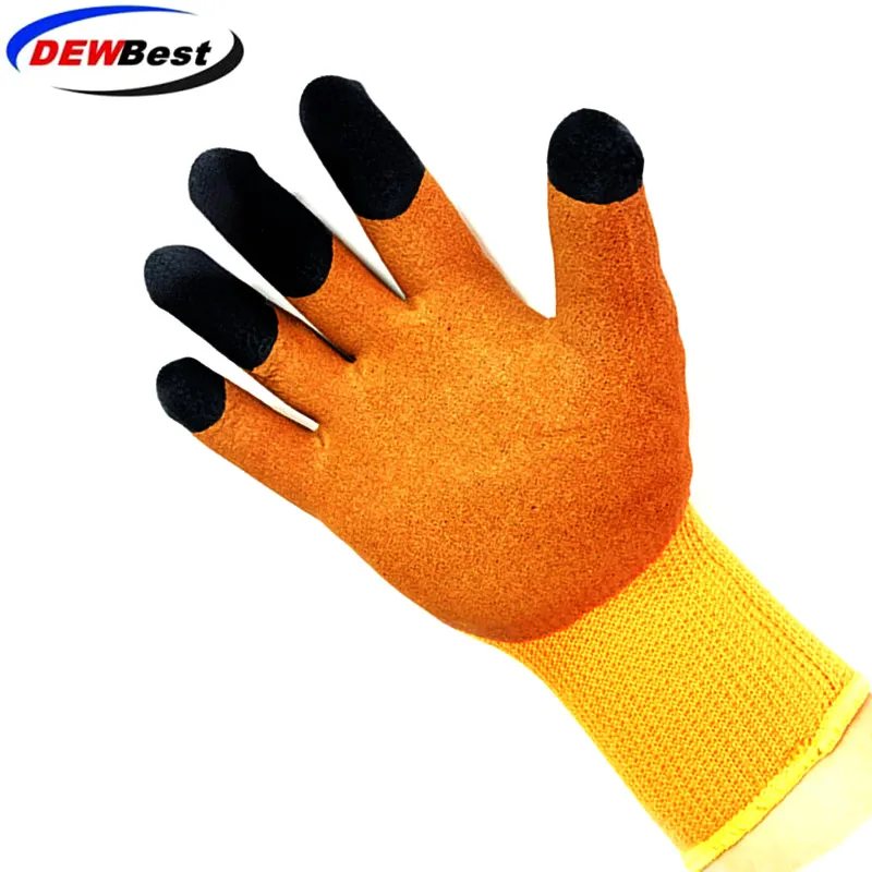 GLOVE DEWBest-20 °, акриловые вязаные латексные покрытые зимние теплые рабочие перчатки, защитные перчатки - Цвет: GLOVE