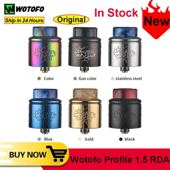 

Original Wotofo Profile 1.5 Atomizer Vape Tank Vaporizer Rebuilding RDA Atomizer Vape 510 vape elektronik sigara VS Profile RDA