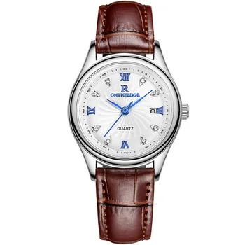 

Women's Watches Rhinestone Waterproof Business Fashion Leather Strap Quartz Watch Ladies Dress Watch Clock Saat Relogio Feminino