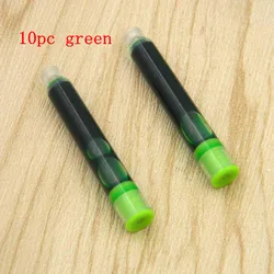 Premium Transparent White Piston Fountain Pen - Fine Needle Tip Stationery Supplies - 0.5mm  bullet (10pc green)