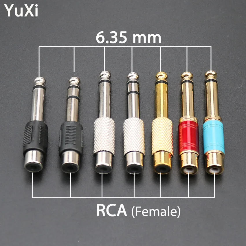 YuXi 6.35 to RCA Audio plug 6.35mm 1/4 