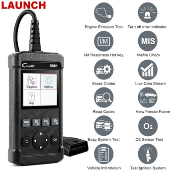 

Launch X431 CR5001 OBD2 Automotive Scanner Scan Tool Engine Auto Code Reader EVAP OBD 2 Free Update Car Diagnostic Tools