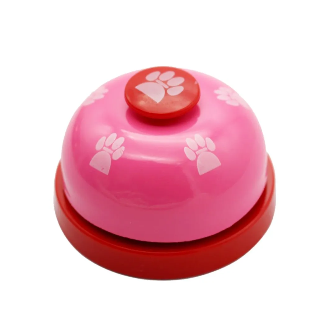 Transer 1pc Pet Dog Traning Supply Pet Feet Print Metal Bell Dog Toys Interactive Pet Toy Drop Shipping 207-3