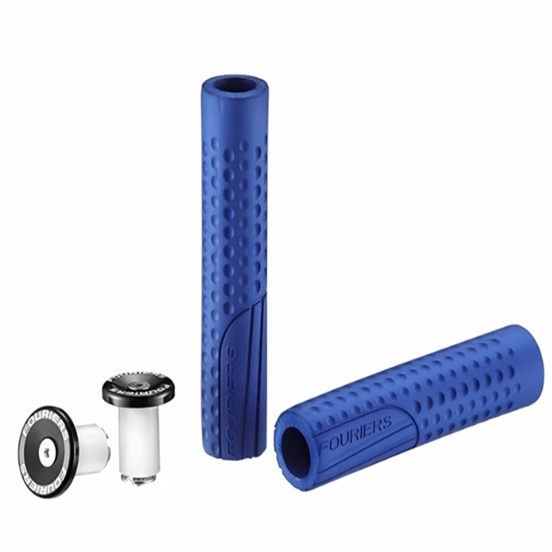 1 комплект FOURIERS GP-S001 MTB велосипед силиконовая резина поролоновая ручка Грипсы ЧПУ сплав концы противоскользящие накладки на руль ручка 7 цветов