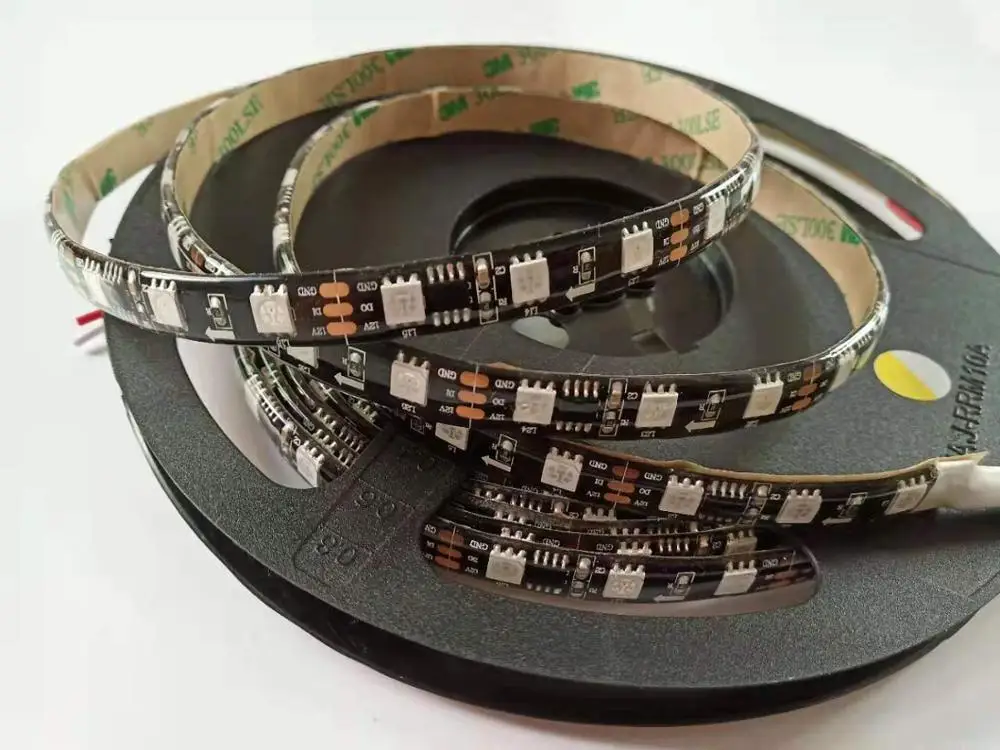 Highligh WS2811 30/60 светодиодов/м 5050 SMD RGB-лента Адресуемая пикселями внешний 1 ic-контроль