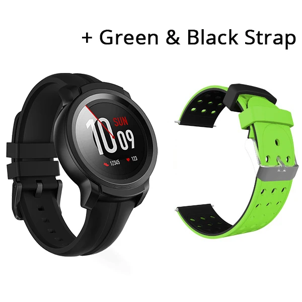 E2 add green strap Ticwatch E2 Смарт часы gps часы Strava одежда OS от Google 5ATM водонепроницаемый 24ч монитор сердечного ритма умные часы для мужчин - Цвет: E2 add green strap