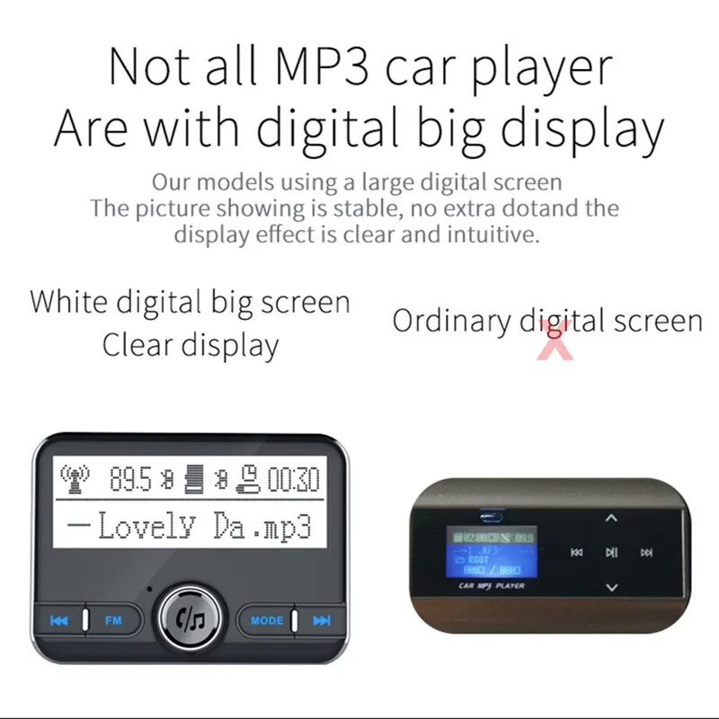 Bluetooth ресивер FM-передатчик модулятор Автомобильный Беспроводной радио адаптер громкой связи светодиодный Дисплей 3.4A двойной USB адаптер для быстрого автомобильного Зарядное устройство