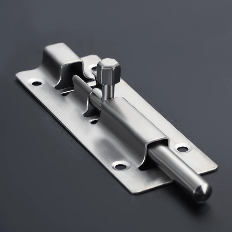 

1Pc 3/4/5 Inch Long Silver Stainless Steel Door Latch Sliding Lock Barrel Bolt Latch Hasp Stapler Gate Safety Lock