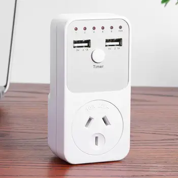 

Hot Sale Timer Socket Multi-function Solid Timer Outlet Intelligent Time Setting Switch Socket Dual USB Charger Adapter