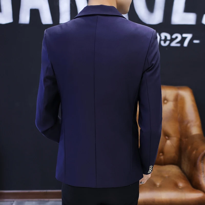 Men Blazer 2019 New Spring And Autumn Male Leisure Suit Flower Handsome Slim Outerwear Single Button Casual Korean Style X07 Men Blazer 2019 New Spring And Autumn Male Leisure Suit Flower Handsome Slim Outerwear Single Button Casual Korean Style X07