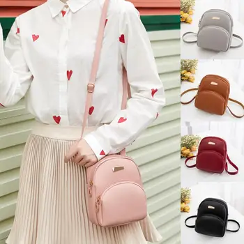 

Mini Backpack Women PU Leather Bag For Teenage Girls Kids Multi-Function Small Bagpack School Backpack Dropship Y12.17