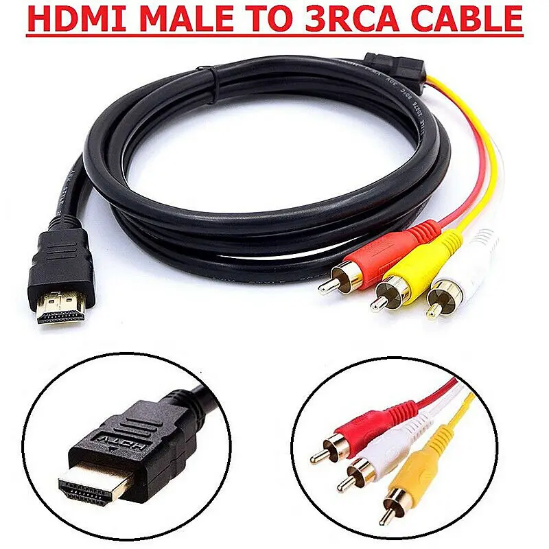 HDMI к RCA Видео Аудио компонент преобразователя av-адаптер кабель HDTV полезный 5Ft