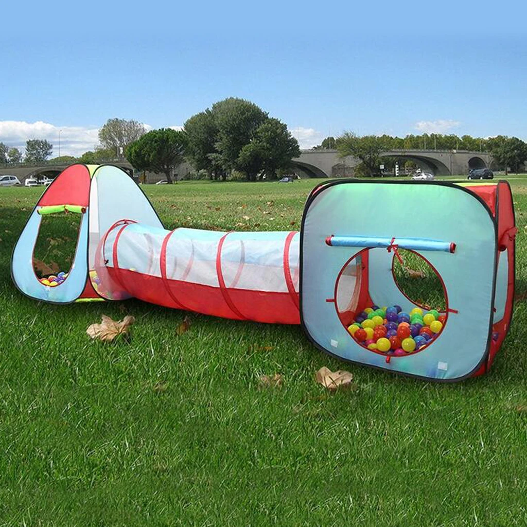 Folding 3-in-1  Up Playhouse Ball Pit Playtent Tent Summer Garden Beach Indoor Outdoor Play Fun Kids Toy