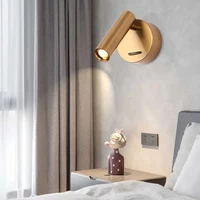 Brass Indoor LED Wall Light With Switch Interior Wall Lamp 1