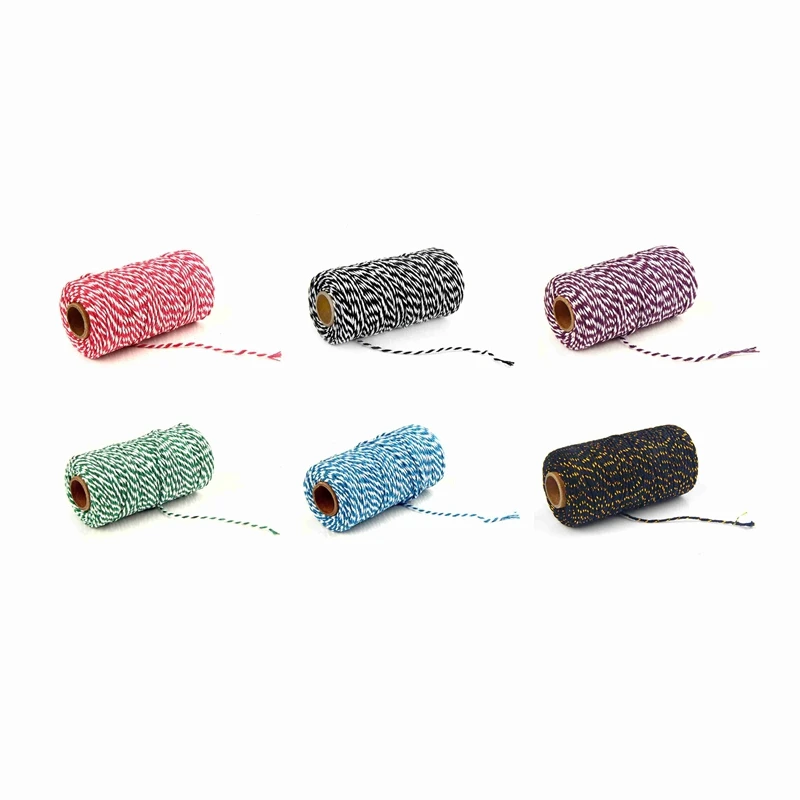6 PCS Colourful Cotton Twine String 328 Feet Bakers Twine DIY Crafts