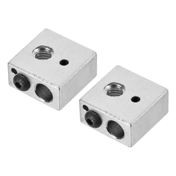 

uxcell 2pcs Aluminum Heater Block, Specialized for MK7 MK8 M6 1.75mm Filament 0.79 x 0.79 x 0.39 inch (L*W*H)