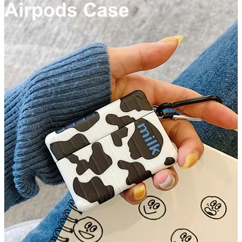 

Cute Cow Grain Wireless Bluetooth Case for Apple Airpods Pro Earphone IMD Headphones Cases for Airpods 2 1 3 Protective Cover