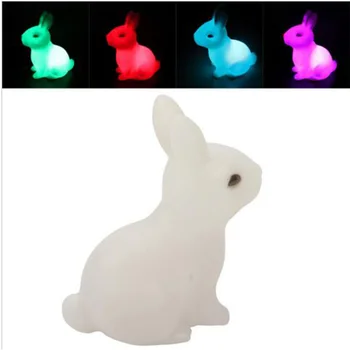 

WENHSIN Color Changing Rabbit LED Night Light Animal Cartoon Decorative Lamp Adorable for Children Baby Kids Gift Home Party