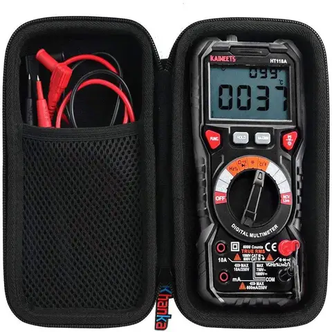 Bag For kaiweets digital multimeter trms 6000 Counts Volt Meter Auto Ranging Travel Waterproof Storage case With Zipper