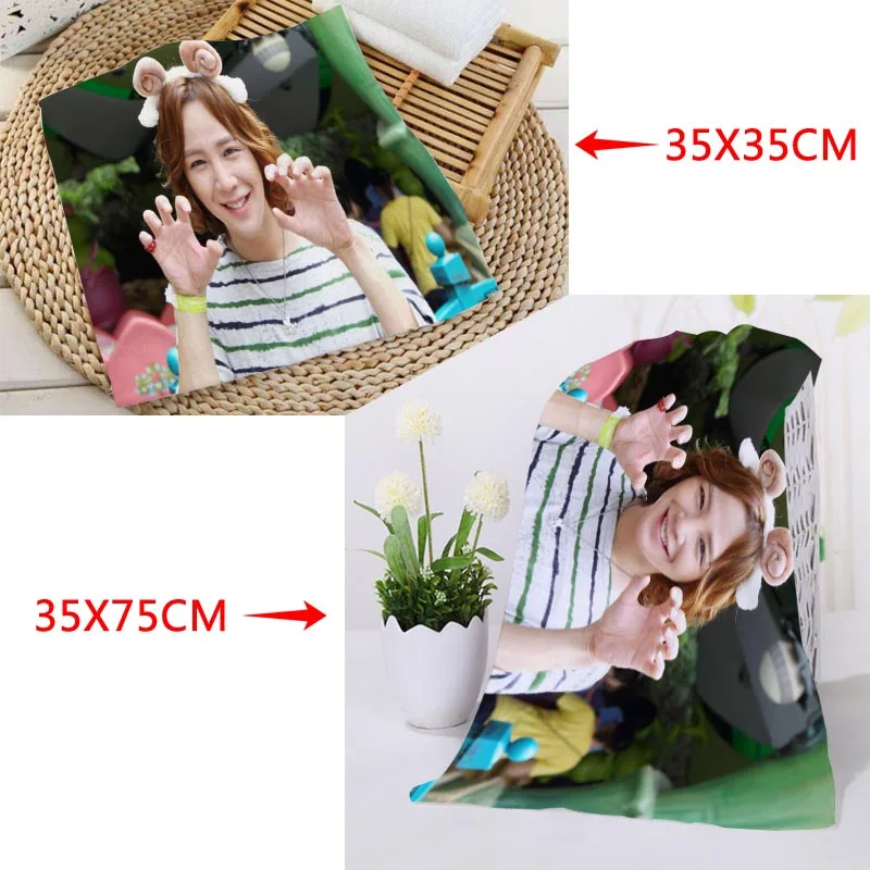 35x35cm 35x75cm Towels Custom KPOP Jang Keun Suk Printed Square Microfiber Absorbent Drying Bath Washcloth | Дом и сад