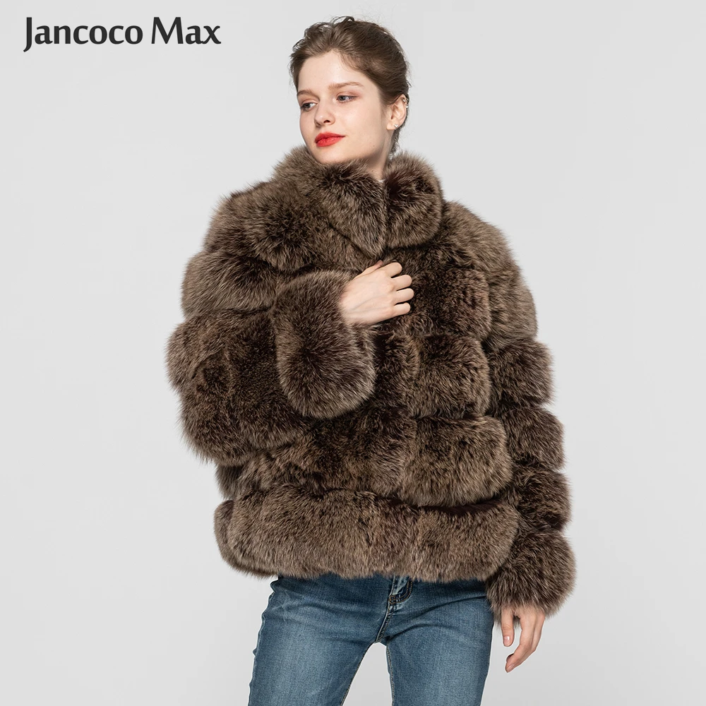 Jancoco Max 2019 Новинка зимнее плотное теплое женское 5 рядное пальто с воротником из