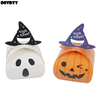 

20pc Halloween Paper Trick or Treat Candy Boxes Ghost Pumpkin Paper Gift Box