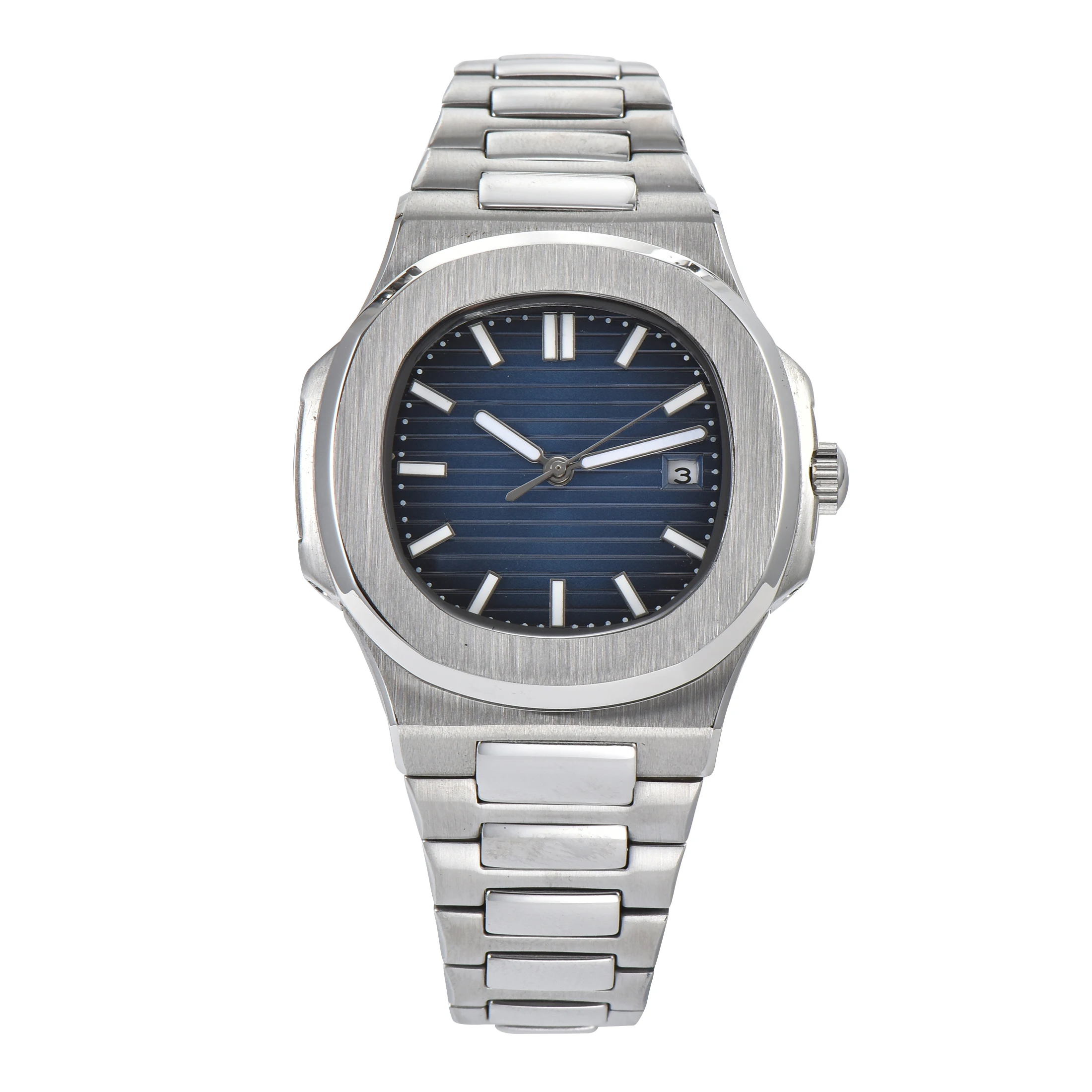 

Automatic Movement Men's Watch Blue Dial Stainless Steel Case Steel Chain Waterproof-05