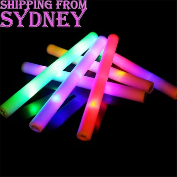 

50pcs 48cm LED Foam Sticks RGB Thunder Wand Glow Sticks Flashing Light Rave Party Wedding Concert Cheer Stick Flashing Birthday