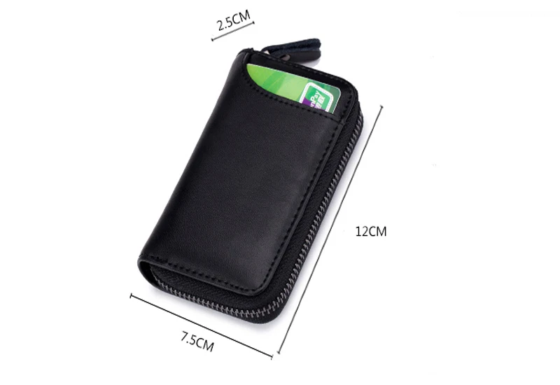 Men leather zipper car key wallet ladies casual butler 6 key organizer holder keychain wallet fashion firm