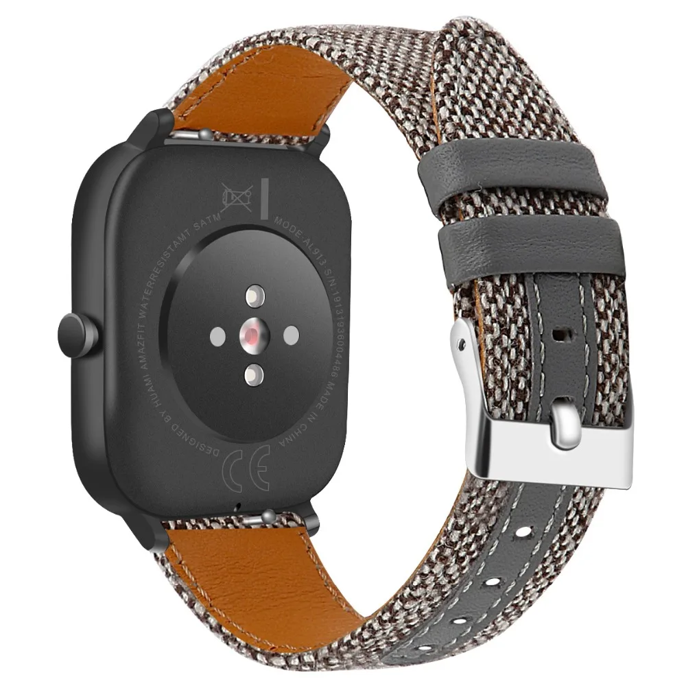 20 мм 22 мм холщовый ремешок для часов Huami Amazfit GTS нейлоновый быстросъемный ремешок браслет для Amazfit GTR 42 мм 47 мм Amazfit BIP полосы