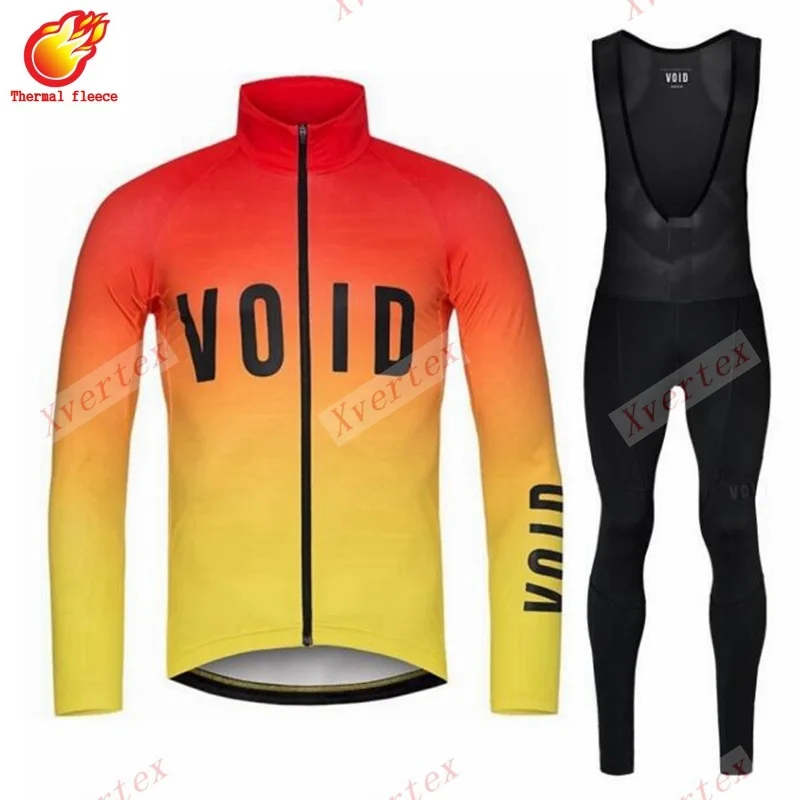 Void зима термальный флис длинный рукав Джерси Ropa ciclismo invierno polar Открытый Дорожный велосипед одежда Camisa bicicleta