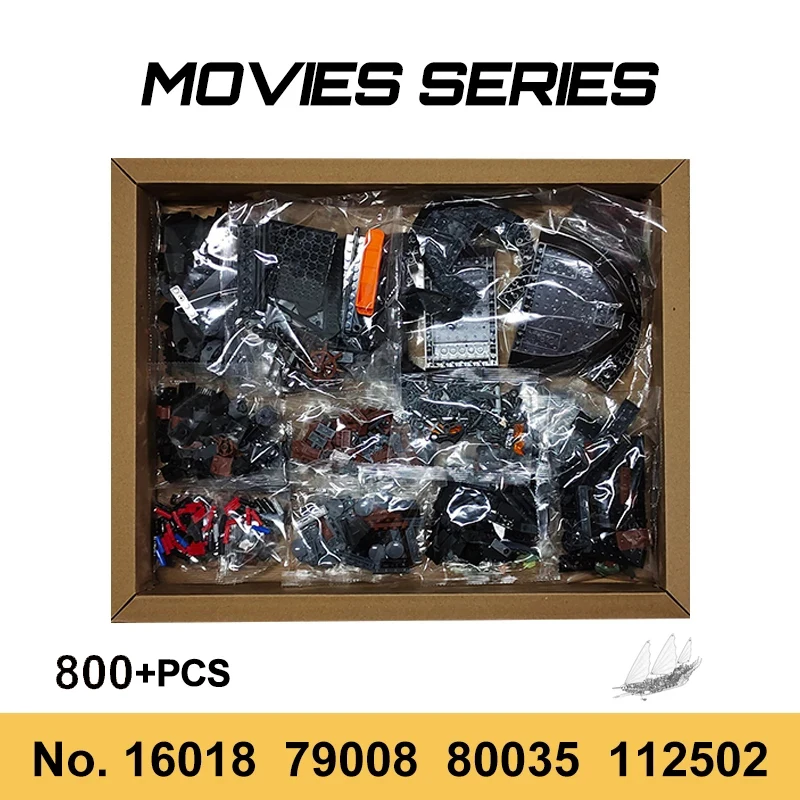 

Movie Series Priate ship Ambush 16018 79008 Building Blocks Educational Toys For Children Boy Birthday Gifts 112502 80035
