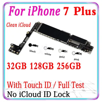 

Factory unlocked motherboard 256gb For Apple iPhone 7 Plus Logic Board With / NO Touch ID,Original Main boards With IOS System