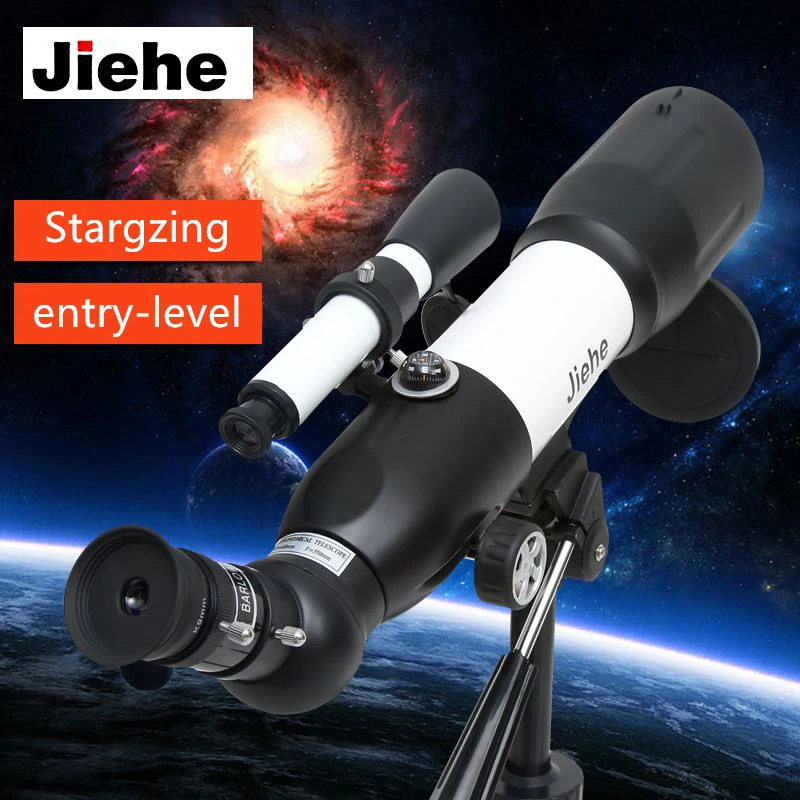 Jiehe высокое качество CF350 60 мм монокулярный космический астрономический телескоп со штативом мощный зум