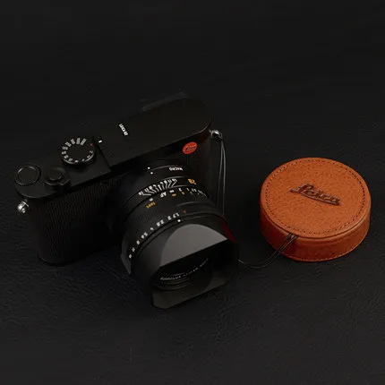 manual Genuine leather Lens Cap lens Waterproof Protection Camera Lens Cover for leica Q typ116 leica QP Q2 camera accessories