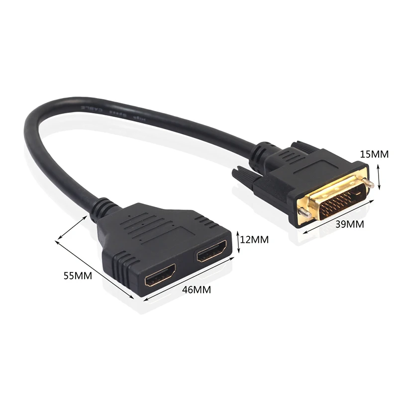 В коробке Pro DVI24 к HDMI переходники для кабеля DVI 24 + 1 штекер вход двойному выход
