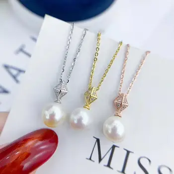 

925 Sterling Silver Pendant Base Settings Findings Mountings Girl's Parts for Oyster Edison Pearl Coral Jade Beads Stones