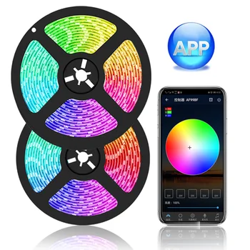 

Color Changing LED Light Strips Bedroom Bar IP65 Waterproof Home Decoration With Controller Music Multifunction RGB Easy Install