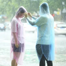 Imperméable jetable de tourisme épaississement adulte extérieur imperméable voyage hommes et femmes Poncho jetable(China)
