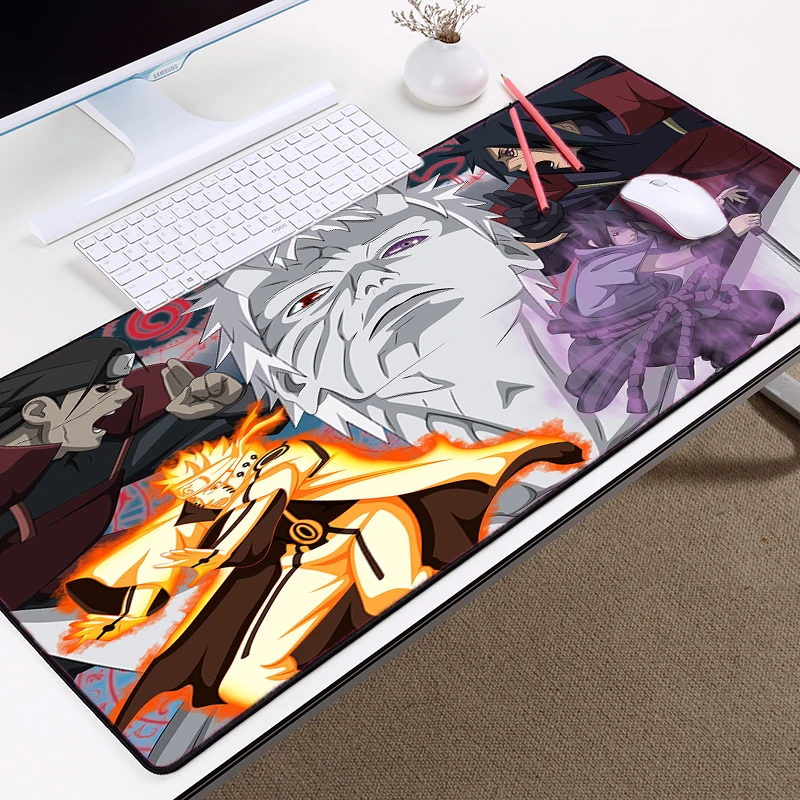 Аниме Коврик для мыши Naruto Sha Rinn Gann с рисунком, коврик для мыши Uzumaki Naruto Tablemat, клавиатура для ноутбука, компьютерные игровые коврики - Цвет: 300x800x3