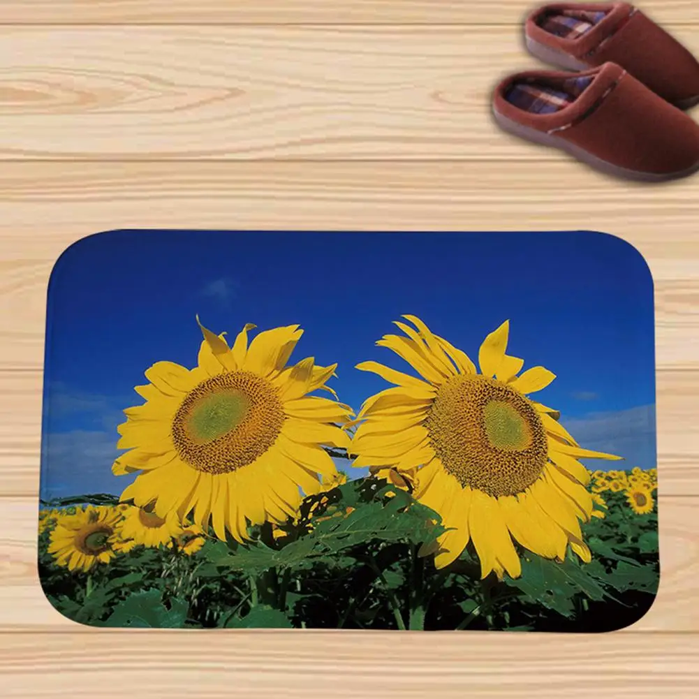 Colorful Sun Flower Floral Print Kitchen Non-slip Door Floor Mat Pad Cushion Carpet Decor | Дом и сад