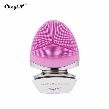 

High-frequency vibration Facial Cleansing Brush Silicone Sonic Vibration Cleaner Deep Pore Cleaning Skin Massage Anti-aging
