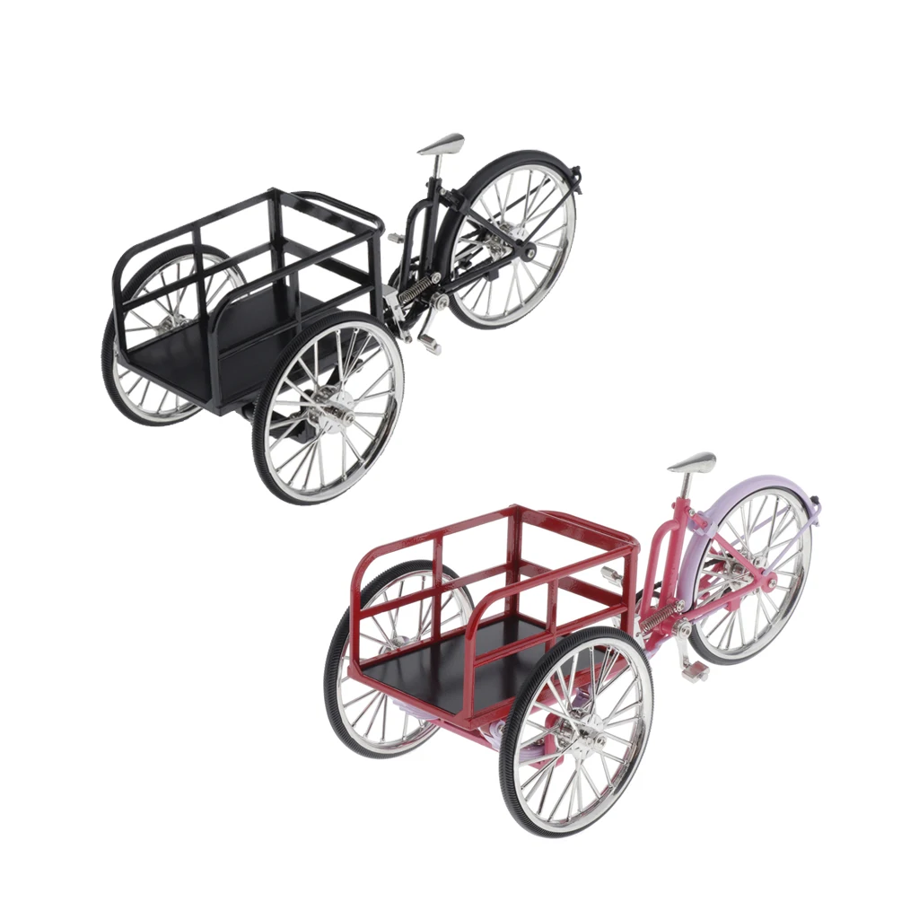 1:10 Scale Alloy Tricycle Model Racing Bike Decor Toy for Home/Cafe/Store