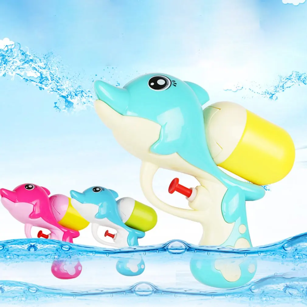 Детский мультфильм давления водяной пистолет Летний пляж Дельфин игрушки для водных игр дрейфующие распылительные пистолеты