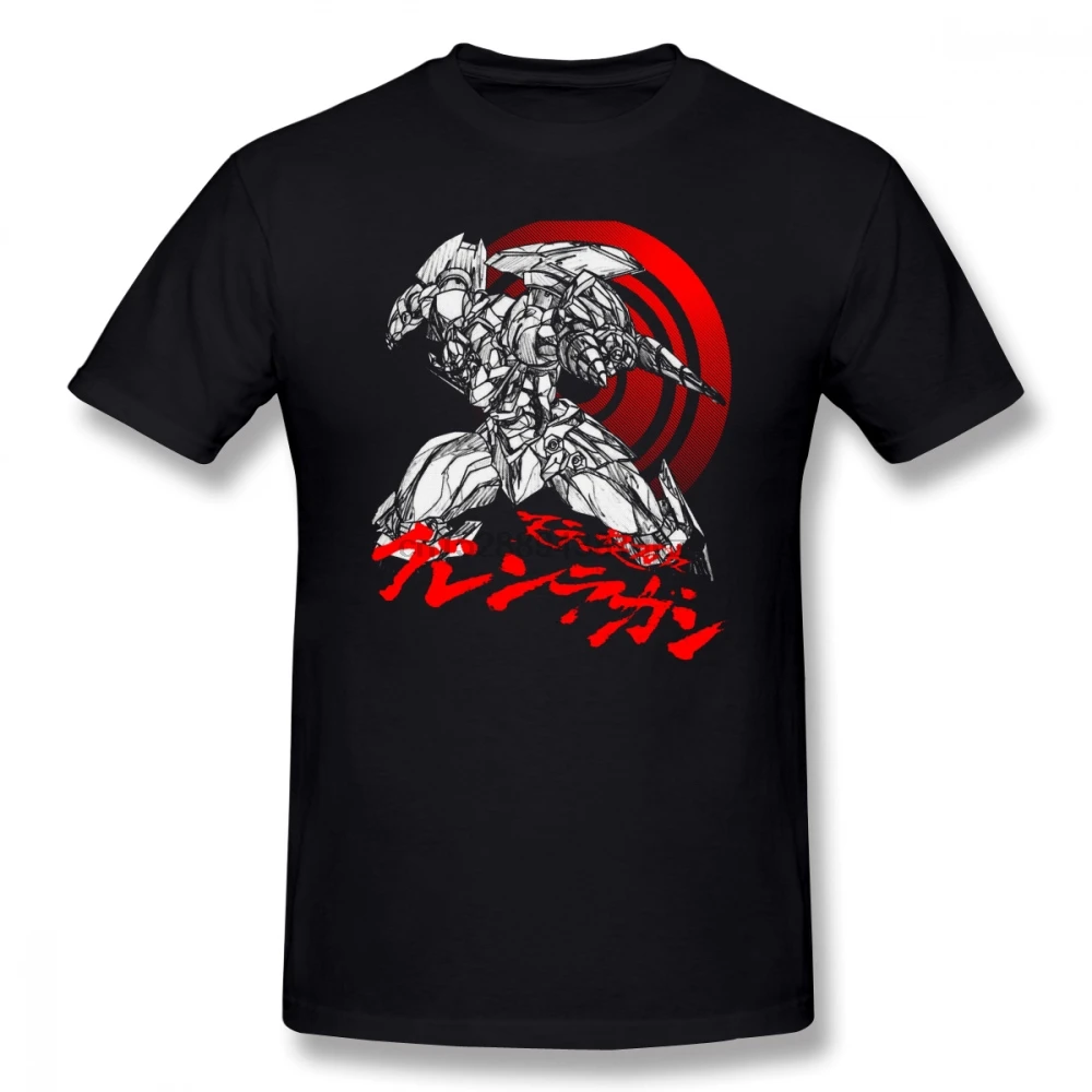 Гуррен Лаганн Футболка короткий рукав одежда для мужчин Популярные Camiseta размера